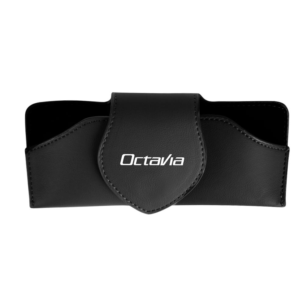 Car Glasses Frame Sun Visor Sunglasses Storage Fastener Holder For Skoda S Octavia 2 3 Fabia A7 Rapid Superb Kamiq Kodiaq VII