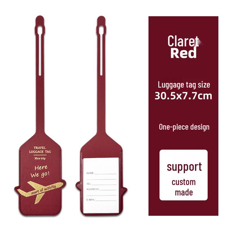 Популярная персонализированная багажная бирка из ПУ кожи в виде самолета и идентификатор посадочного талона