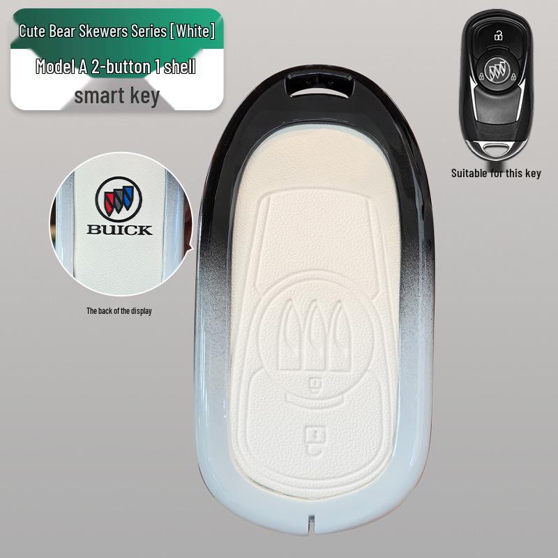 Light Blue Key Cover for Buick Models: Excelle, Encore, GL8, Verano, GL6, Regal, LaCrosse - Designed for Women