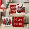 4 шт. Рождественские наволочки 45x45 см Наволочки Navidad Xmas Накидки на декоративные подушки для дома Диван Диван Рождественские украшения 2025