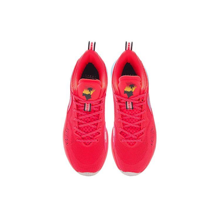 Баскетбольные кроссовки Li Ning Yu Shuai 15 V2 с противоскользящей подошвой, прочные, флуоресцентные, огненно-красные, мужские ABAS007-3