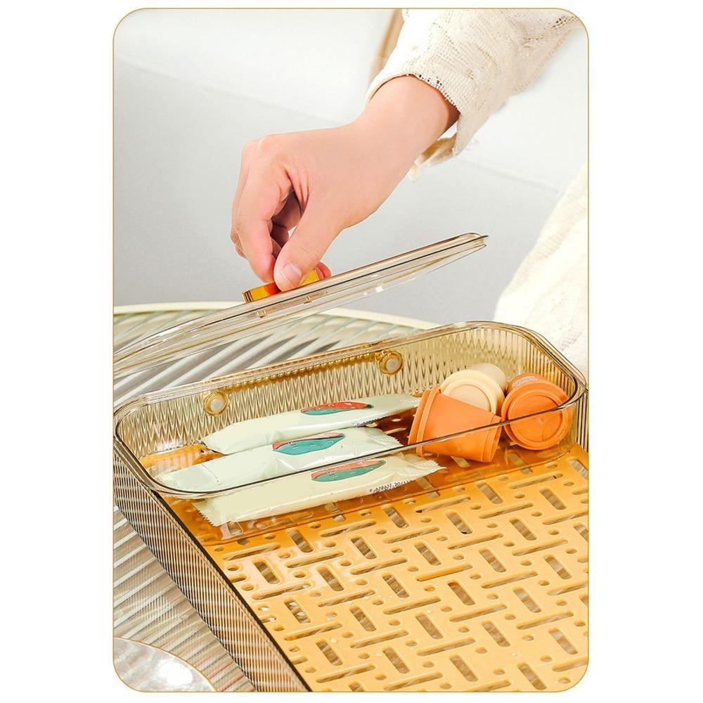 Double Layer Design Double Layer Tea Tray Dark Green Color Kitchen Counter Drain Board Dish Drying