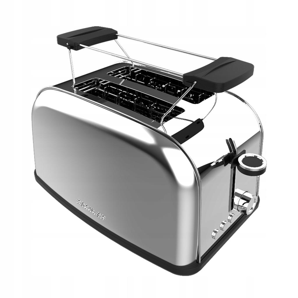 Cecotec Toastin' Time 850 Inox Electric Toaster for Kitchen Toasting
