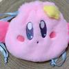 Japanese Kirby Plush Drawstring Pouch - Cute, Pink Cartoon Storage Bag for Girls