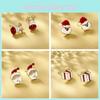 Серьги-гвоздики на рождественскую тематику для женщин Элегантные из сплава Санта Олень и