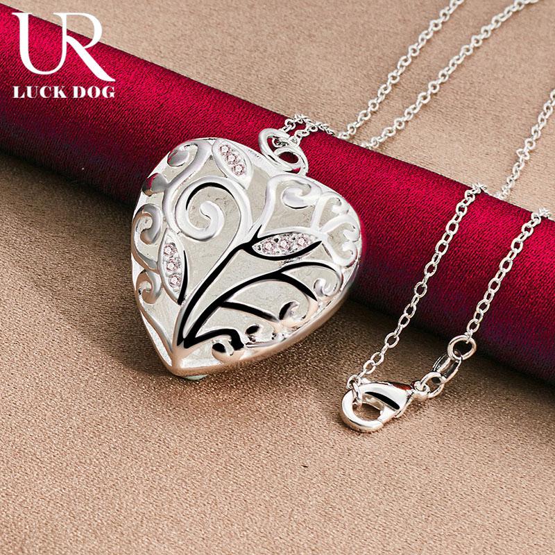 Ожерелье с полым кулоном в форме сердца из стерлингового серебра 925 пробы, модные свадебные украшения