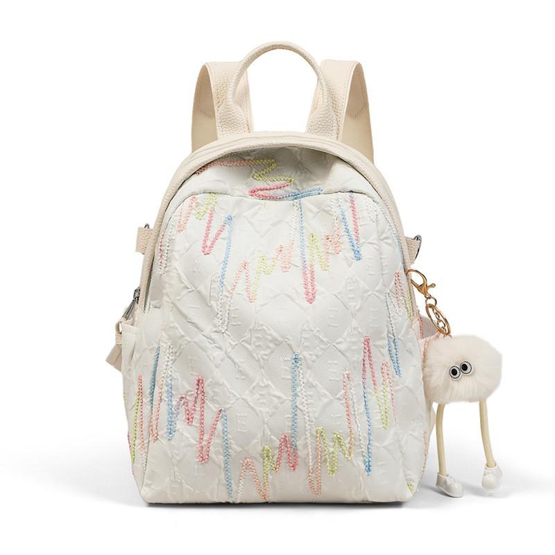 Womens Lightweight Backpack Students Daily Use Travel School College Campus Casual Streetwear Bag With Zippered Pockets