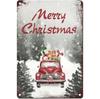 Vintage Merry Christmas Metal Tin Sign  Rustic Wall Art Plaque for Home Cafe Garden Bar Club Man Cave  Perfect Holiday Decor