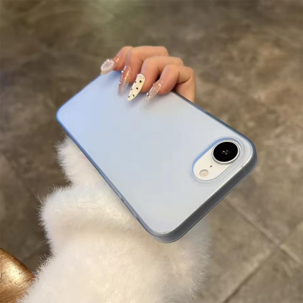 Ультратонкий Жесткий PC Чехол 0,5 мм Для iPhone 16E 16 15 14 13 12 Pro Max Plus Матовый Прозрачный Цветной Задняя Крышка Полупрозрачный Корпус