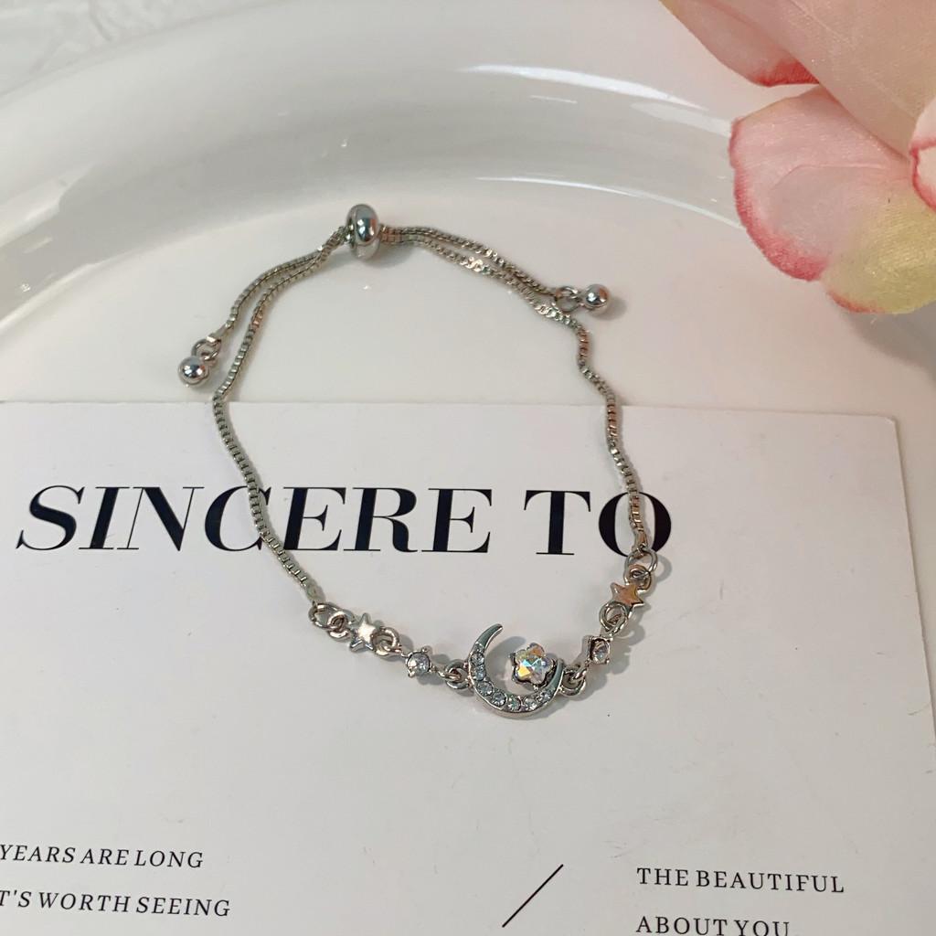 И Лунный Элегантный Браслет со Звездой и Кристаллом для Женщин Шикарные Циркониевые Украшения Сплав