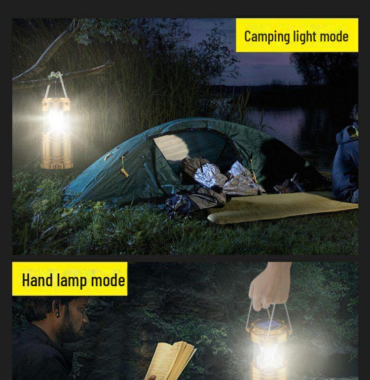 5800T Солнечный светодиодный фонарь-лошадка: Уличный портативный кемпинговый фонарь с многофункциональными возможностями