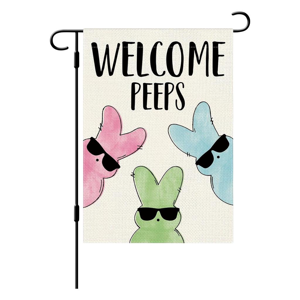 Лавандовые садовые флаги 12x18 дюймов двухсторонние наружные, весенние цветы приветственный знак праздничные украшения для двора на открытом воздухе