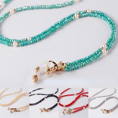 Разноцветные бусины, маска, ремешок, ожерелье, цепочка для очков, держатель для очков, ремешок для солнцезащитных очков для женщин и девочек, шнур для очков