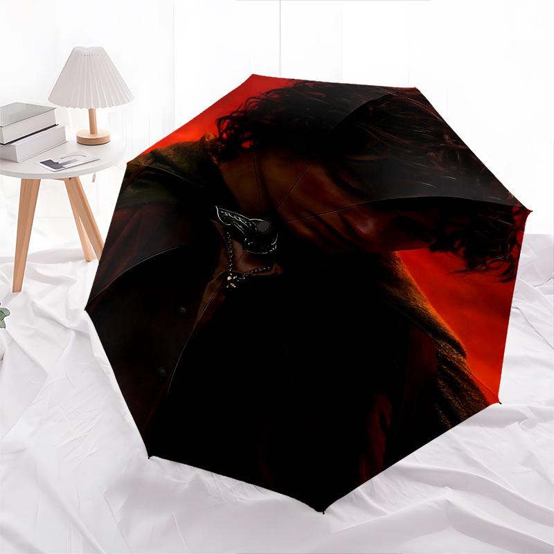 1pc Lord of the Rings Automatic Folding Umbrella - Compact 8-Rib Design, Durable Plastic & Iron1078L