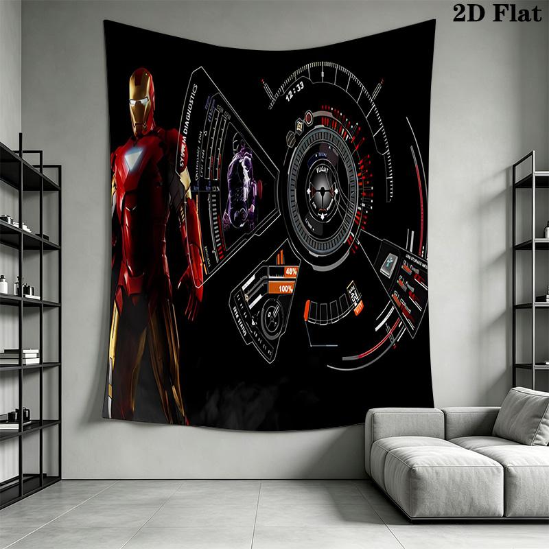 Iron Man Bedroom Decor Tapestry Wallmounted Background Cloth Wall Covering Decoration Atmospheric Background Cloth Background Wall Hanging Cloth