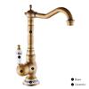 Antique Faucet Brass Single Ceramic Lever 360 Rotatable Basin Vessel Sink Tap Retro Bathroom Kitchen Hot Cold Water Mixer