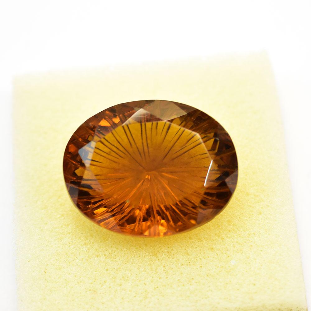 Natural Orange Topaz 54.8 Ct Oval Cut Flawless Loose Gemstones For Him