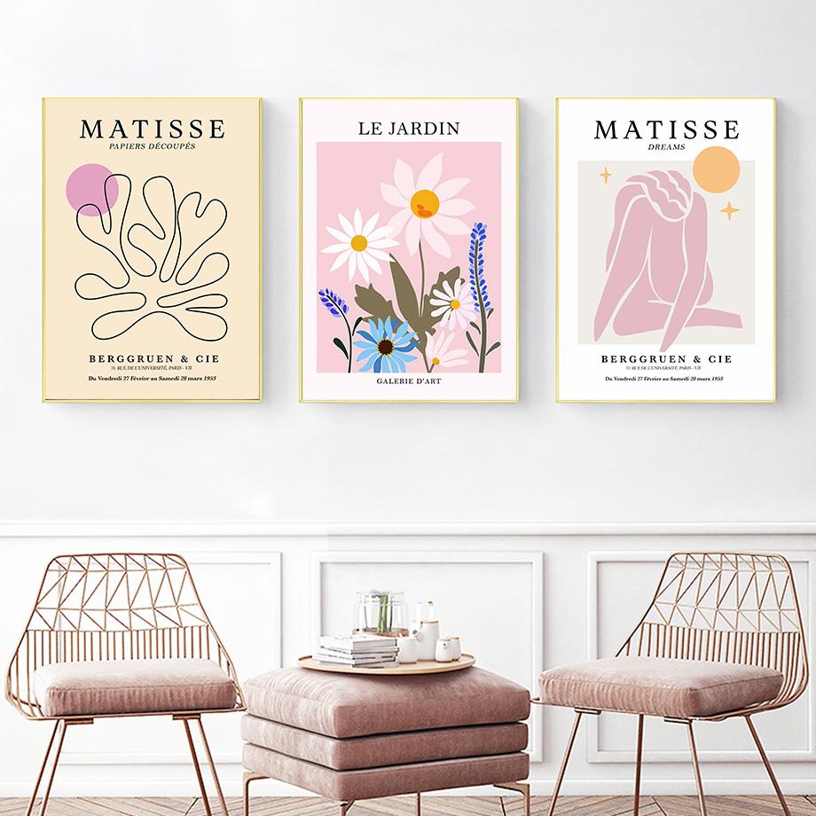 Розовый Анри Матисс коралловый Дейзи Ле Жарден Радуга настенная живопись печать на холсте картина цветочный плакат фотографии для декора гостиной