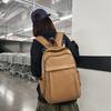 Unisex Solid Backpack Color Pu Material With Padded Straps For School And Trips