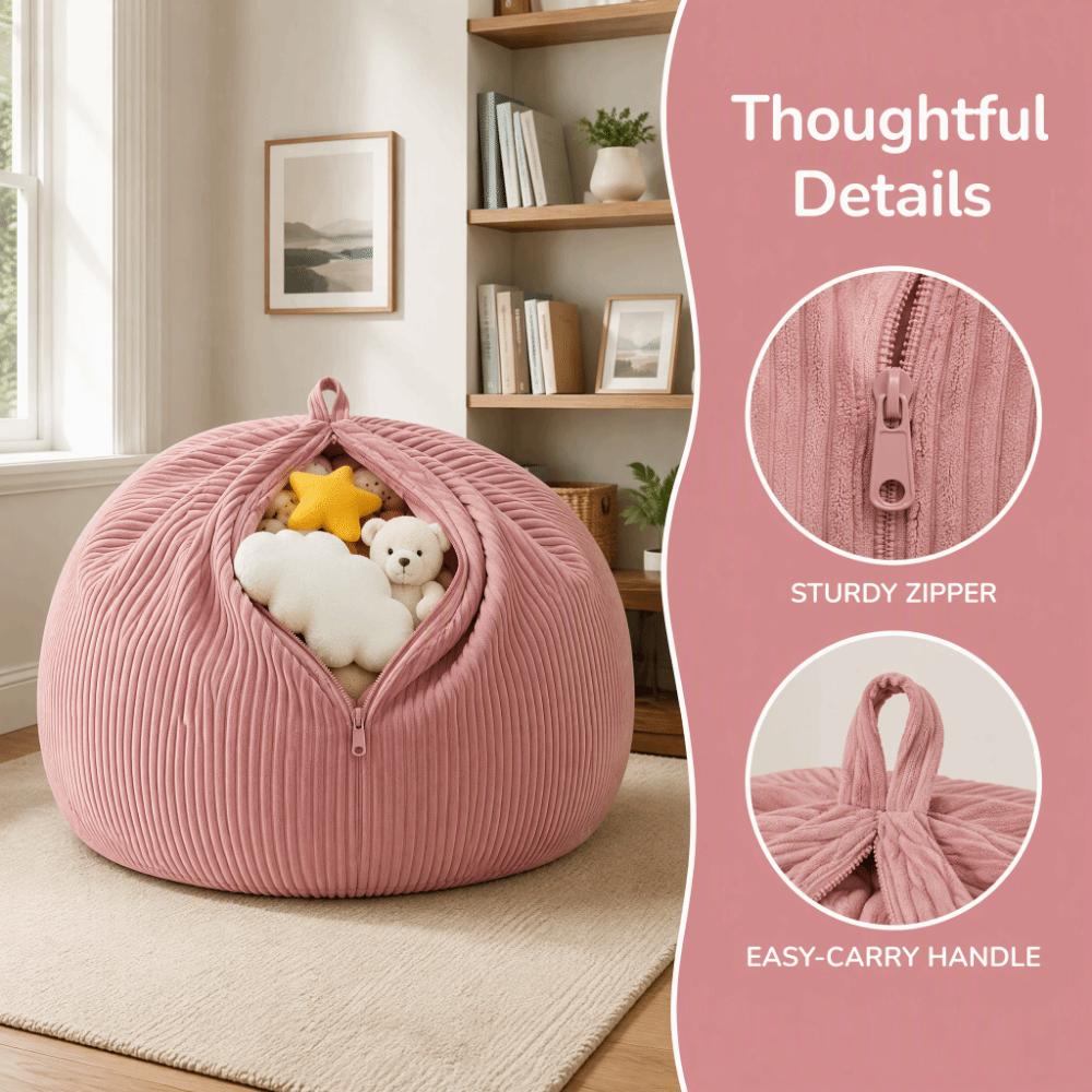 Corduroy Beanbag Slipcover Washable Cover Lazy Sofa Cover Cozy Sofa Chair Cover Living Room