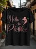 Holla Die Pfefferfee Pink Glitter Style Gerunisex Script With Flying Fairy And Green Tipped Wand Unisex All TShirt