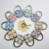Trendy Four Leaf Clover Handbag Hook Flowers Foldable Purse Hanger Portable Purse Holder for Indoor Outdoor Table