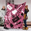 1pc Music Symbols Print Outdoor Blanket, Lightweight Polyester,