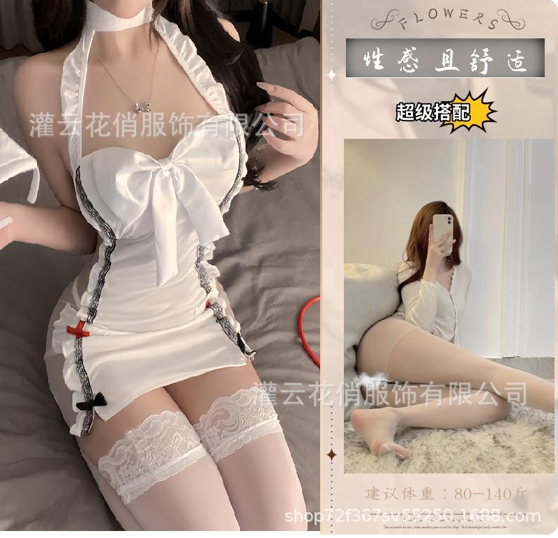 Sexy lingerie suspender lace perspective nurse hot passion bed uniforms sexy suit underwear