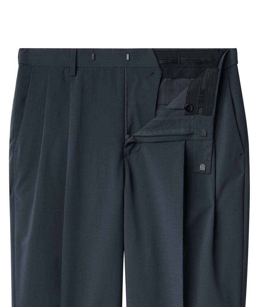 MUSINSA STANDARD [Cooltandard] Real Wide Hidden Banding Slacks [Iron Gray]