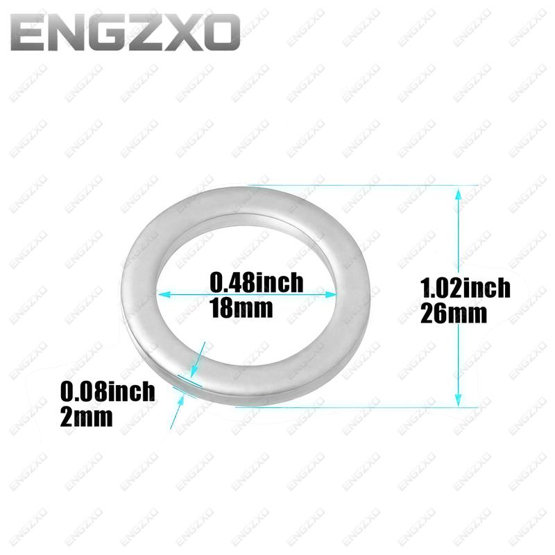100PCS High Quality Aluminum Transmission Oil Drain Plug Washers 90471-PX4-000 For Honda Civic Insight Odyssey Acura MDX RDX RL