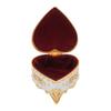 Small Jewelry Box Heart Shape Vintage Decorative Box Zinc Alloy Storage Container for Accessories