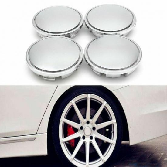 4 шт. Хромированные центральные колпаки на колеса автомобиля, колпачки ступицы обода шины, крышка, АБС-пластик, 65 мм (в 56 мм)