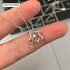 The Same Small Fresh Collarbone Chain, Beating Heart, Five-pointed Star Necklace, Girls' Star Smart Birthday Gift.