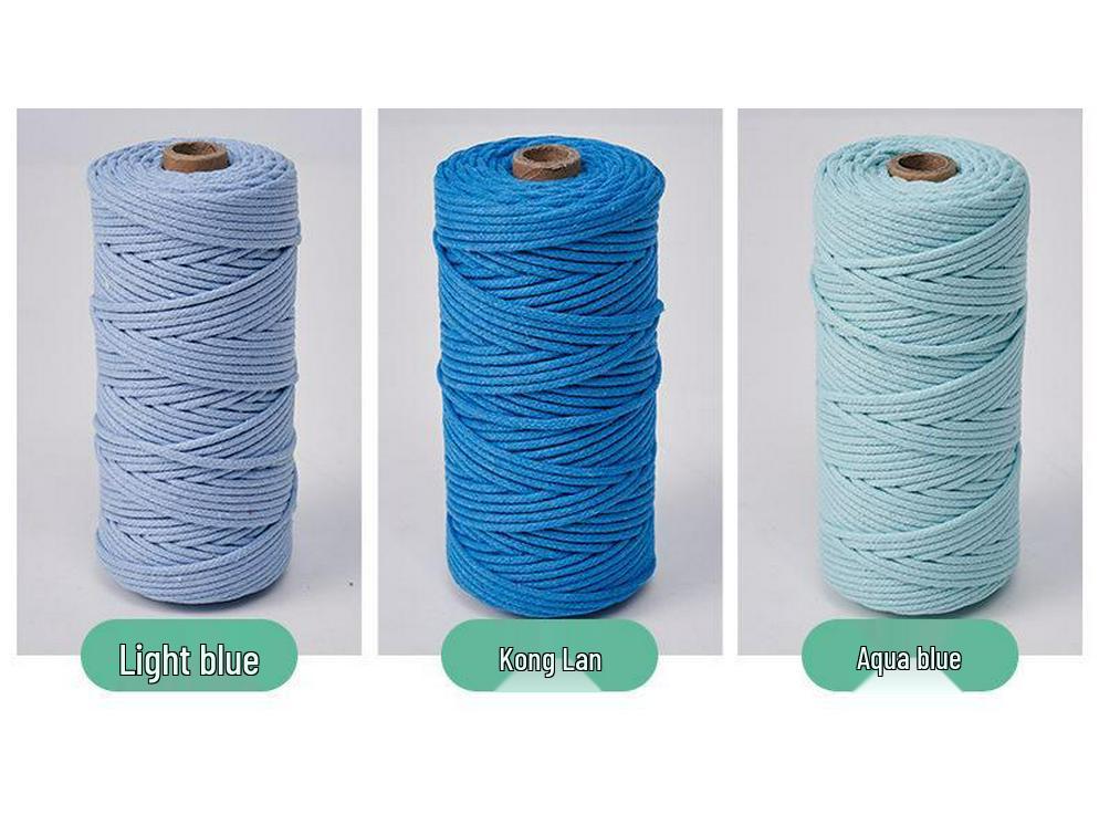 Цветная хлопковая веревка с сердечником для DIY-плетения, гобеленов и декоративных проектов