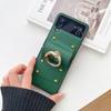 Чехол-держатель для телефона Samsung Galaxy Z Flip6 Flip5 Flip4 Flip3 Flip 6 5 4 3 5G складной шарнирный защитный чехол из искусственной кожи