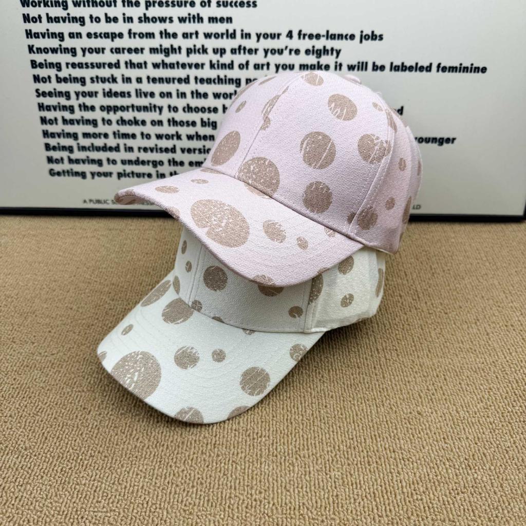 ins style old polka dot cap men's and women's retro sun hat casual versatile face small baseball cap
