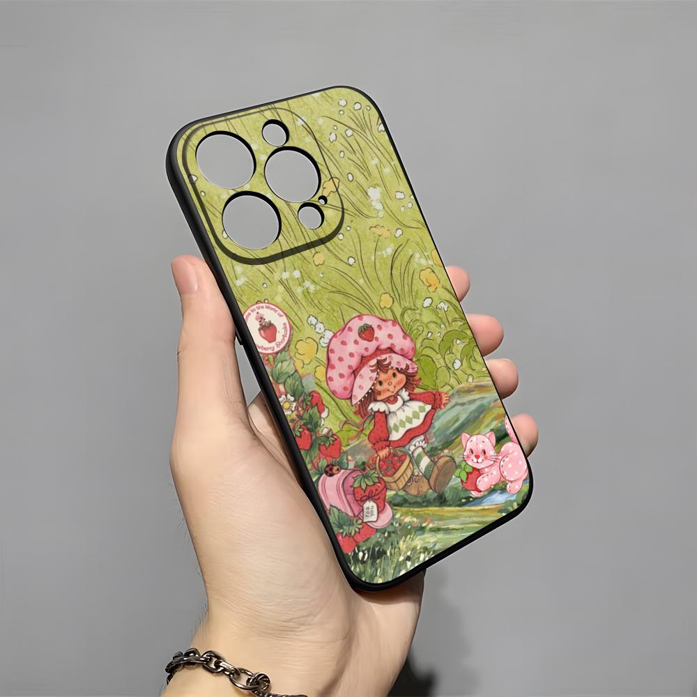 Мультяшный чехол для телефона Клубничный торт S для iPhone 17 Pro Max 16 15 14 Pro Max 13 11 X Xs Xr 8 7Plus Силиконовый чехол