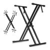 Keyboard Stand for Detachable Electronic Piano Keyboards (Height: 18.5-36.6 Inches), Fits 54/61/73/76/88 Keys, Double Legs, Folds Up, Easy Assem