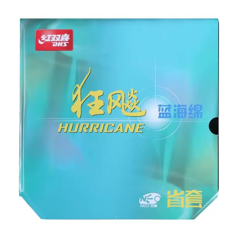 DHS Накладка для настольного тенниса Hurricane NEO3 NEO3 синяя губка для провинциальных (Команда Hurricane, заводская настройка) (черный 2,1 мм) (40) [Продукт]