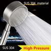 SUS 304 Нержавеющая сталь Ручной душ высокого давления для ванной комнаты