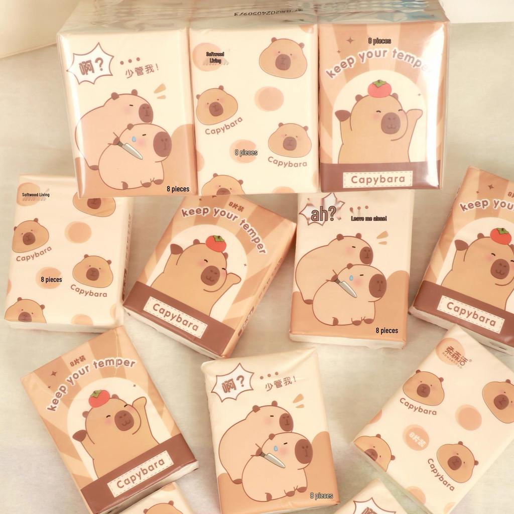 Sanrio Hello Kitty однотонные портативные салфетки, 9 штук