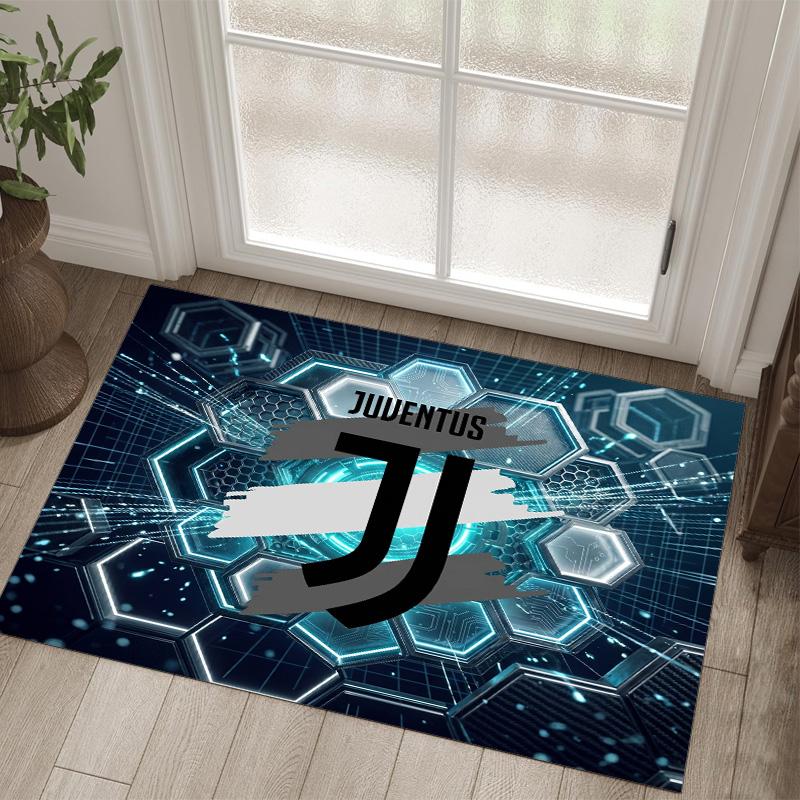 Дизайн ФК «Ювентус» Хрустальный велюровый ковер Уютный Не?Нескользящий ковер с принтом для спальни, гостиной, прихожей