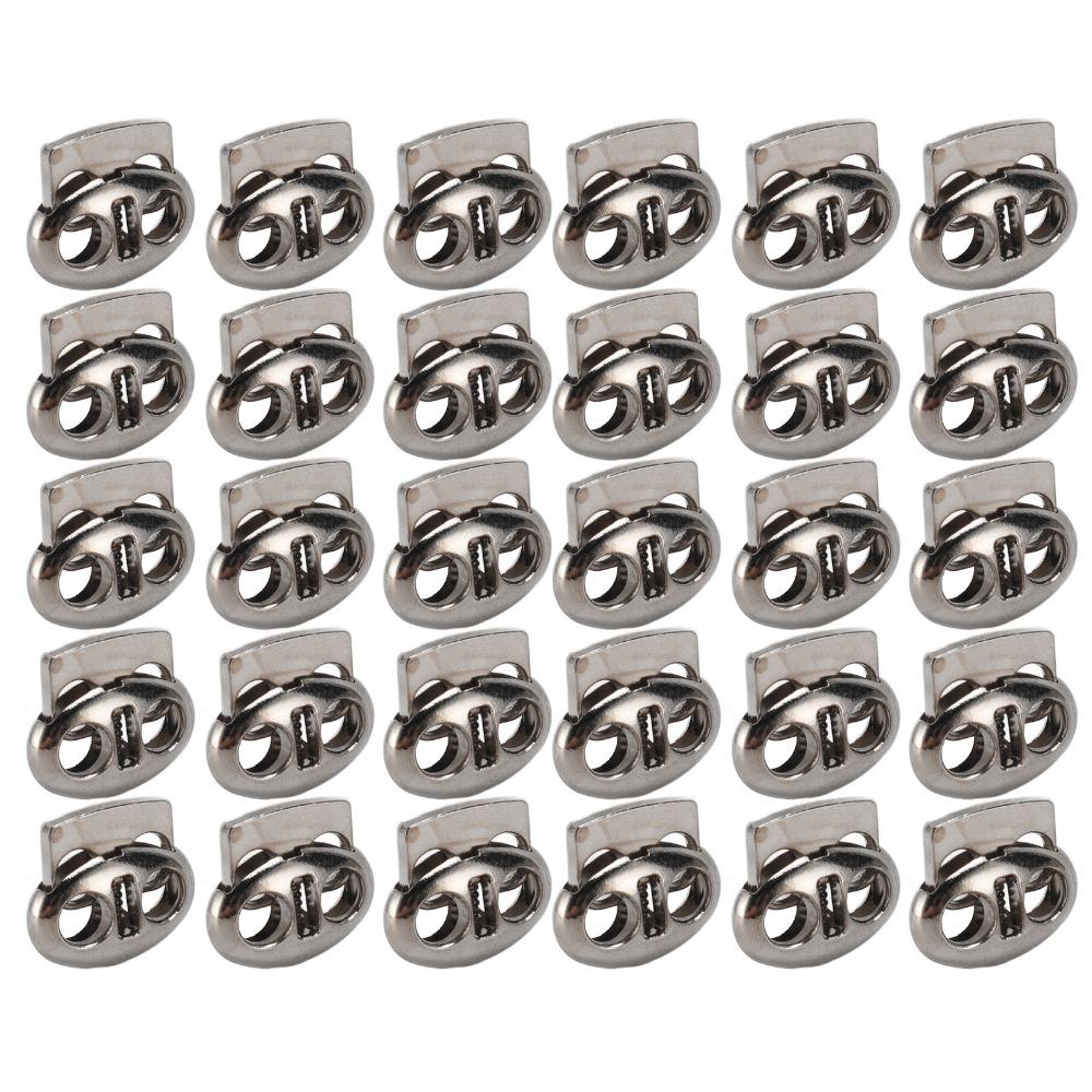 30pcs Alloy Material Spring End Toggles Heavy Duty Drawstring Fasteners For Drawstrings