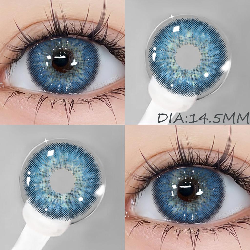 Eyeshare 2 шт. модные новые стильные синие цветные контактные линзы для глаз коричневые цветные контактные линзы для вечеринок блеск для глаз ежегодное использование