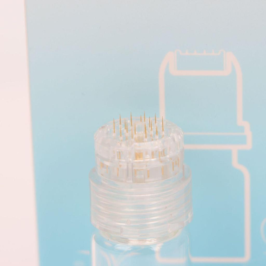 Beauty Gold 20-игольчатый микроигольчатый штамп и водорастворимые иглы - Портативный ручной пресс