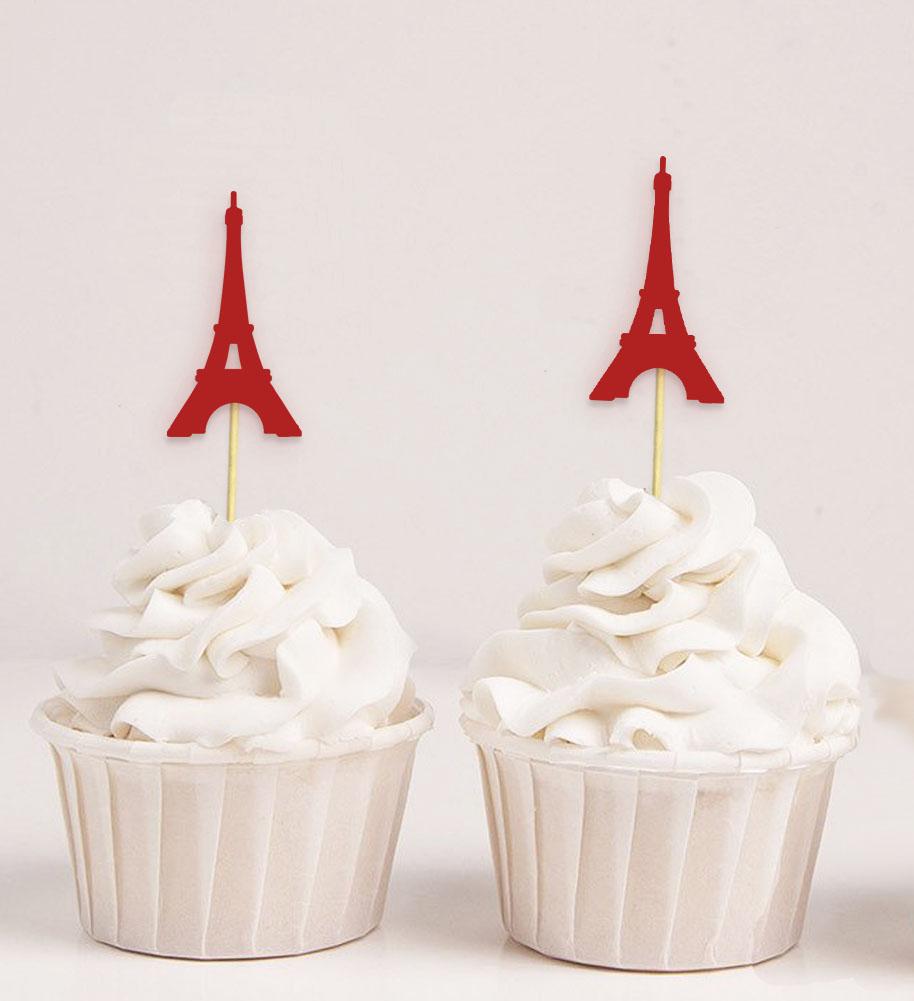 Дарлинг Сувенир| Ботворезы для капкейков с Эйфелевой башней| Десертные украшения для свадебной вечеринки - упаковка