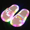 Cute Girl Slippers Children Unicorn LED Kids Slippers Baby Sandals Kids Shoes for Girl Boys Light Up Shoes Toddler