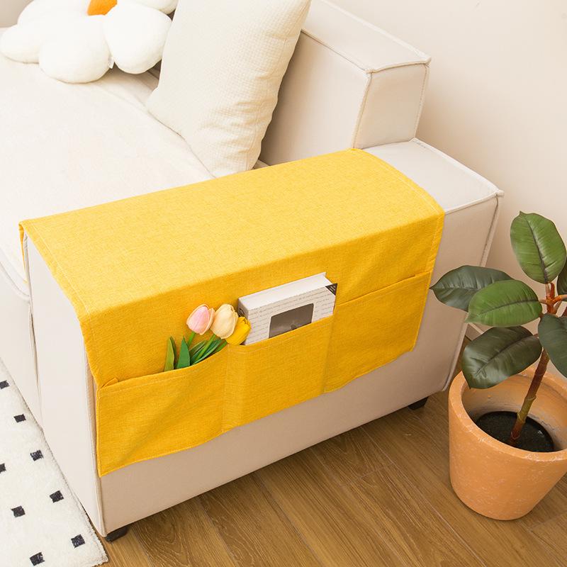 Тканевый чехол на подлокотник дивана Современный стиль Имитация льна Пылезащитный чехол-накладка Универсальный Для лета Противоскользящий Тканевый чехол-полотенце