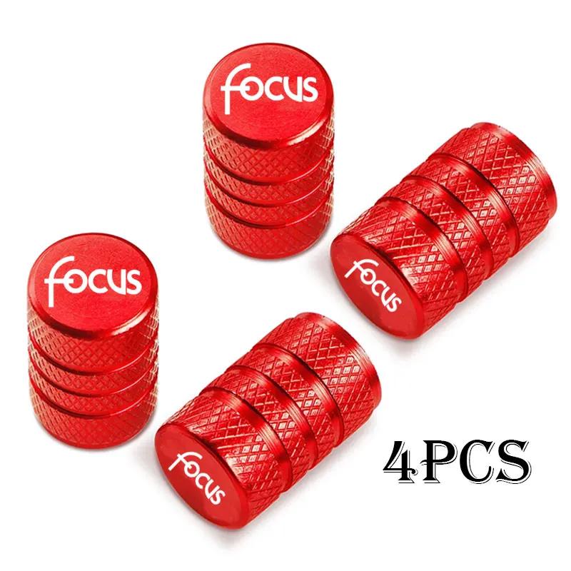 4pcs For Ford Focus Logo MK1 MK2 MK3 MK4 Auto parts Auto Badges Car Wheel Tire Valve Caps Tyre Stem Covers Airdust Waterproof