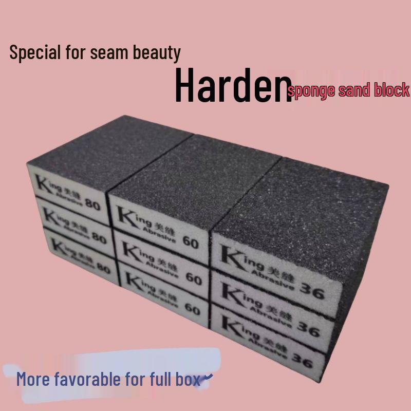 Diamond Grit Caulk & Tile Cleaning Tool - Wear-Resistant Sponge Sanding Block